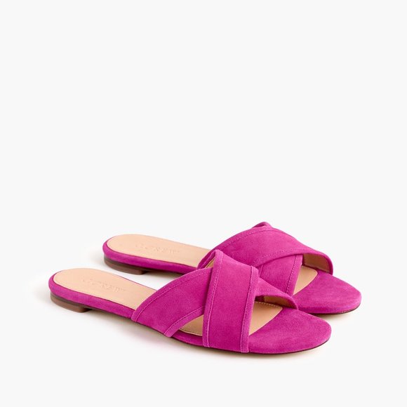J. Crew Shoes - J. Crew Cora Suede Criss Cross Slides Size 6